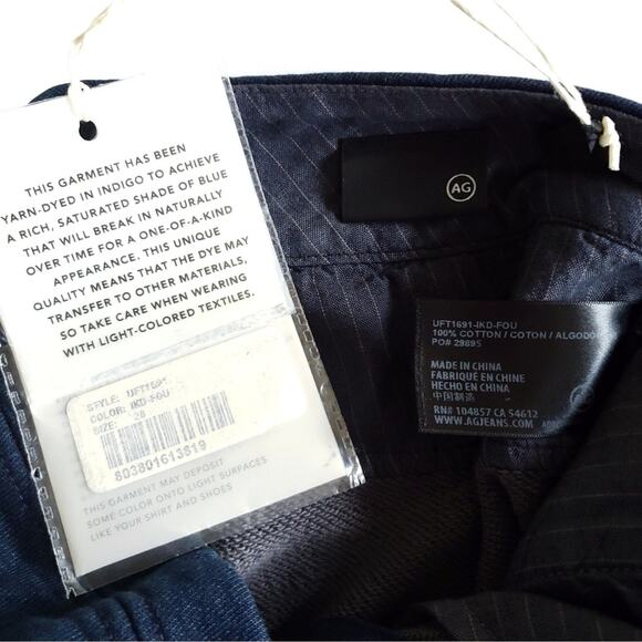 AG ADRIANO GOLDSCHMIED Rhom pleated comfy cropped pants in indigo Size 28 NEW - Picture 6 of 8